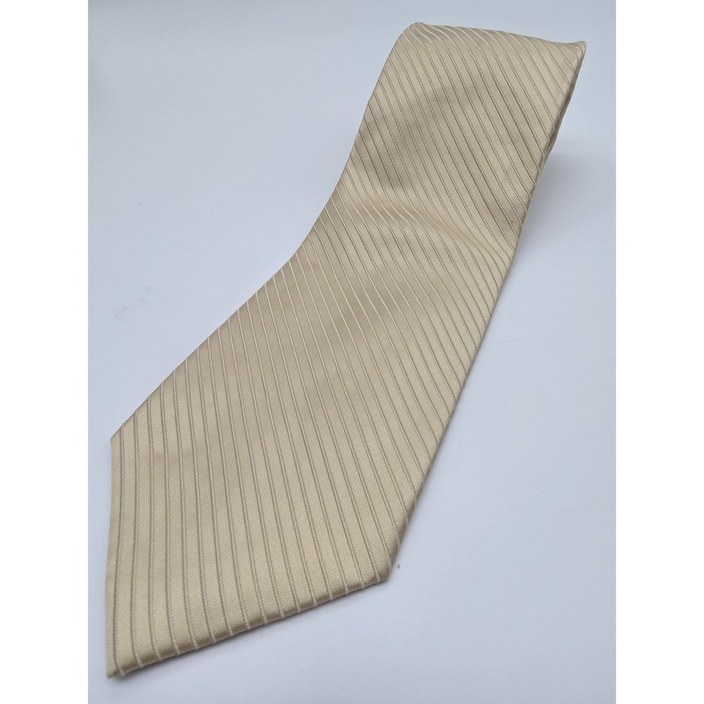 Calvin Klein Gold Striped Tie Necktie 58" x 3.5"